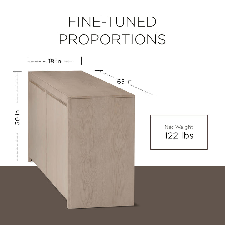 Maven Lane Iris Contemporary Wooden Sideboard in Refined White Finish(For Parts) - VMInnovations