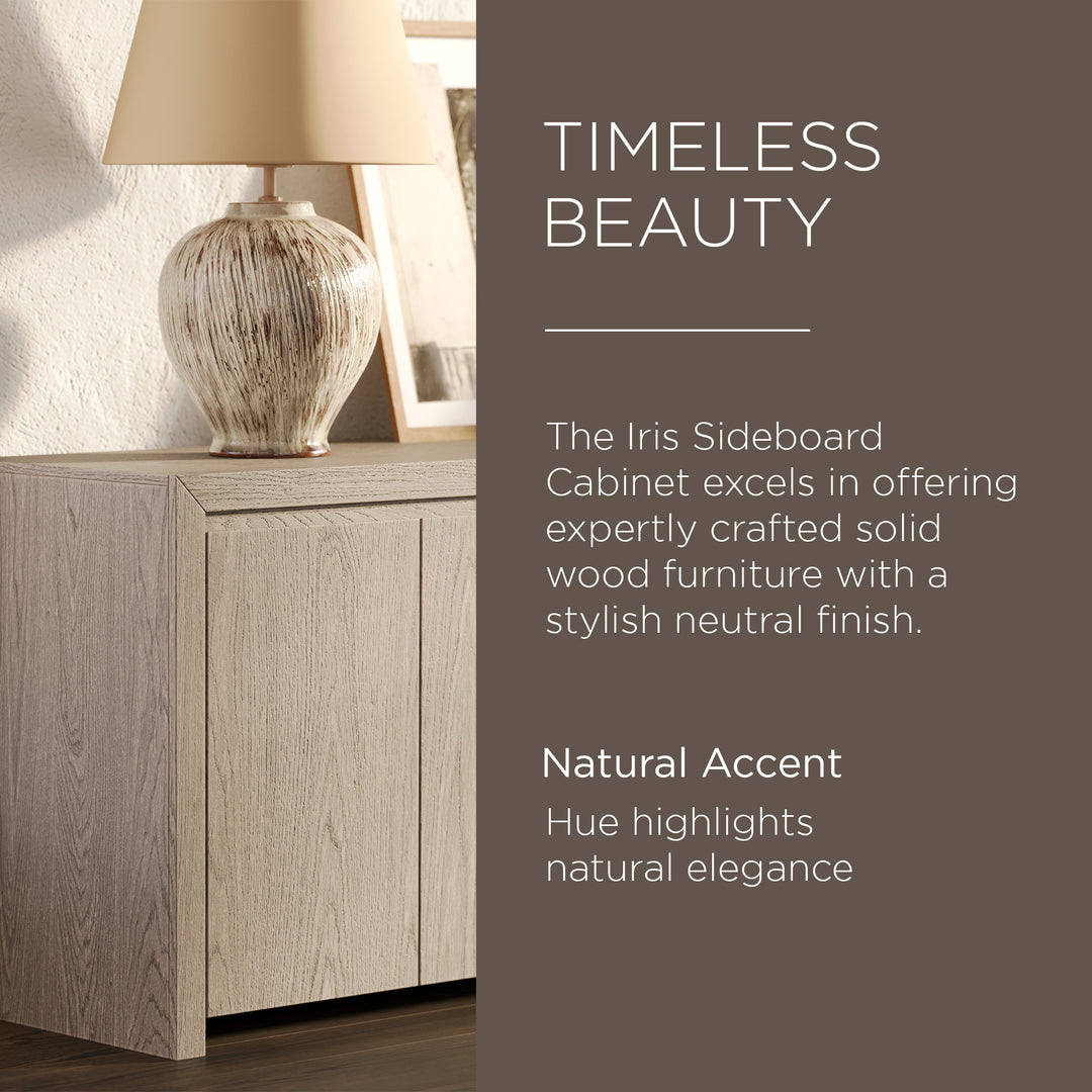 Maven Lane Iris Contemporary Wooden Sideboard in Refined White Finish(For Parts) - VMInnovations