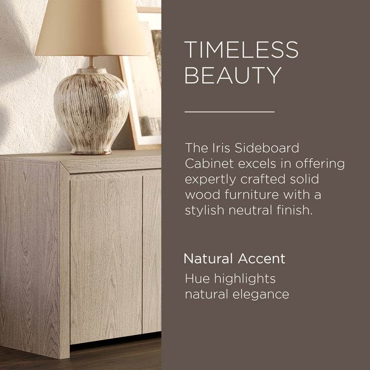 Maven Lane Iris Contemporary Wooden Sideboard in Refined White Finish(For Parts) - VMInnovations