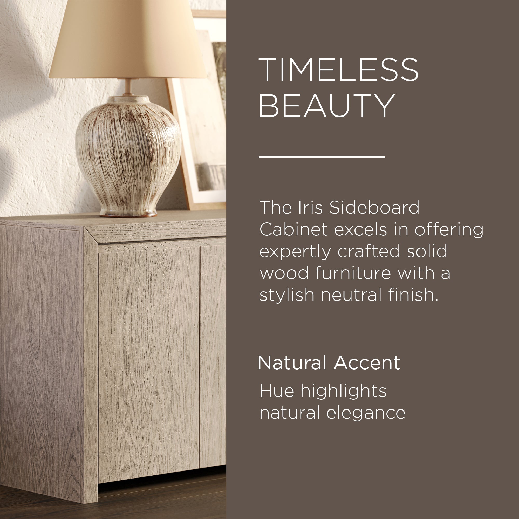 Maven Lane Iris Contemporary Wooden Sideboard in Refined White Finish(For Parts) - VMInnovations