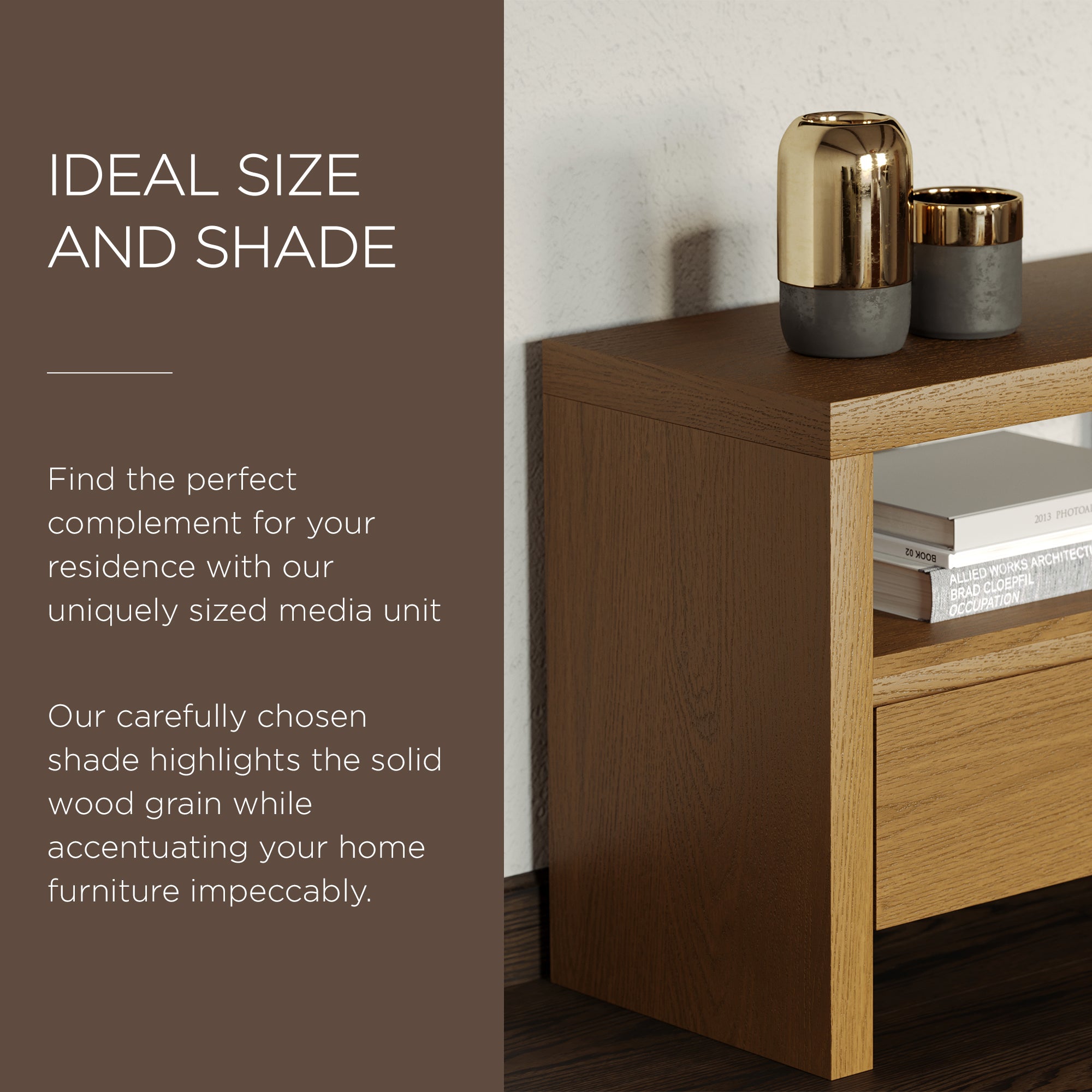Maven Lane Contemporary Wooden Media Unit in Refined Natural Finish (For Parts)