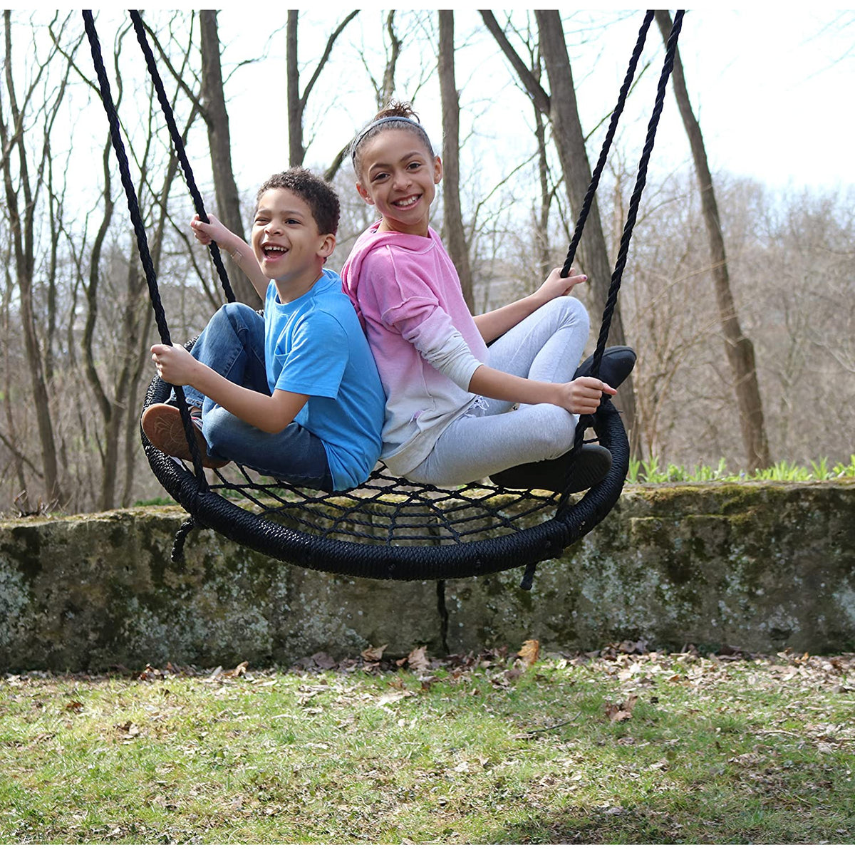 M & M Sales Enterprises Web Riderz Kids Adjustable Hanging Outdoor Rope Swing