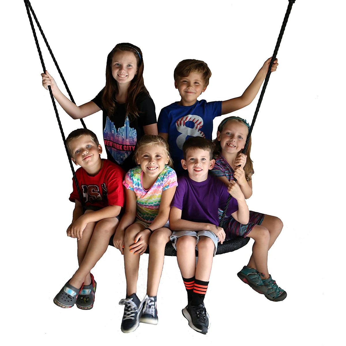 M & M Sales Enterprises Web Riderz Kids Adjustable Hanging Outdoor Rope Swing