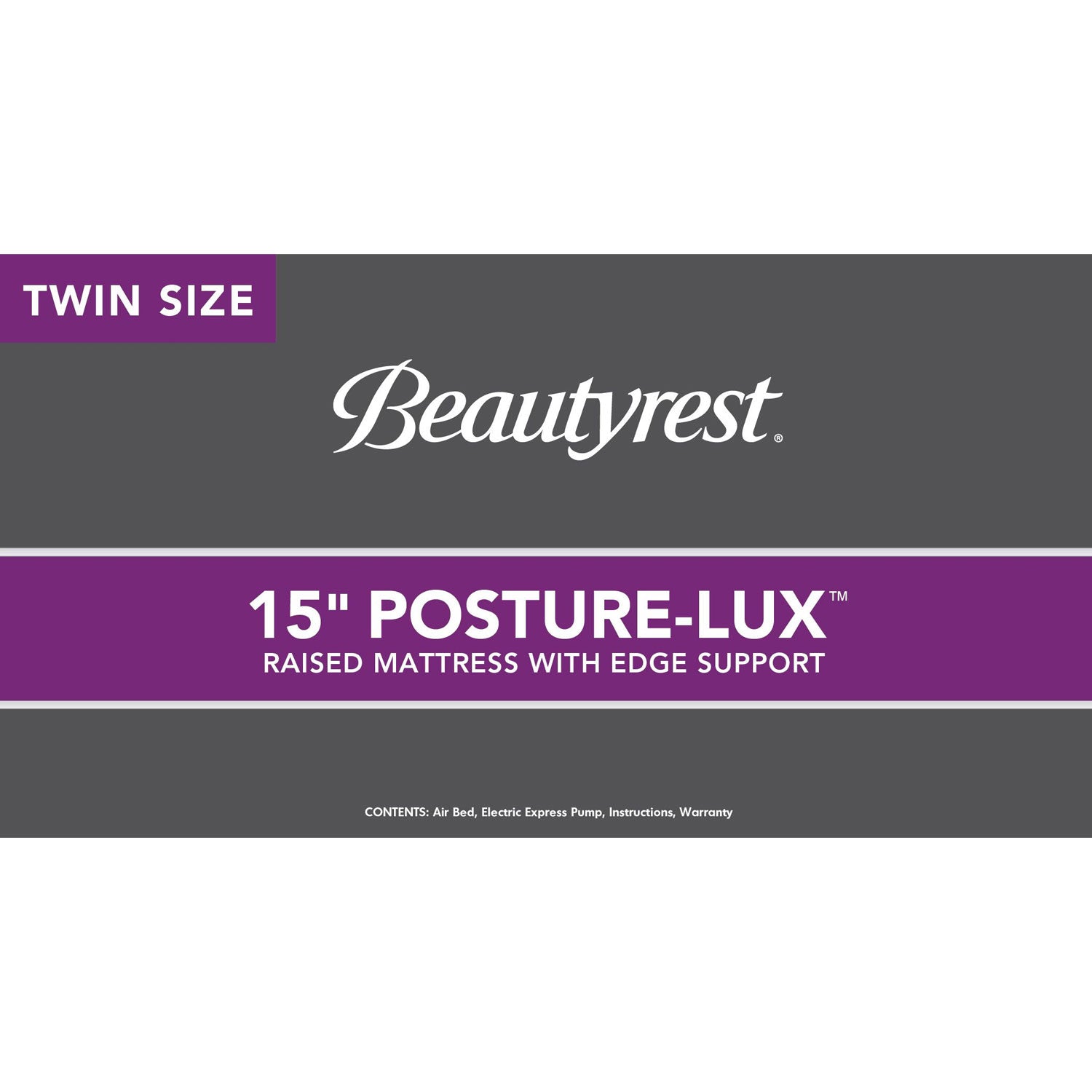 Simmons 15 Inch Posture Lux Size Express Bed Air Mattress & Pump, Twin (Used) - VMInnovations