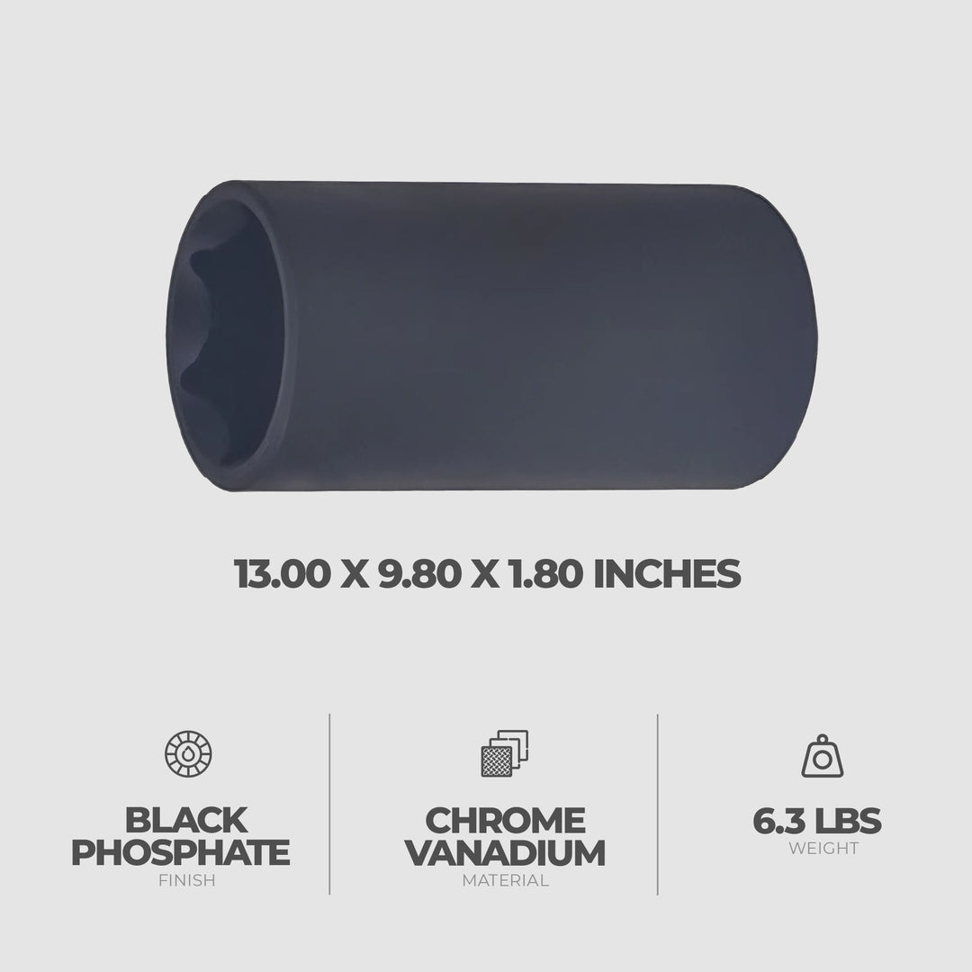 Master Mechanic 6 Point Deep Impact Socket Set with Chrome Vanadium Steel Design - VMInnovations