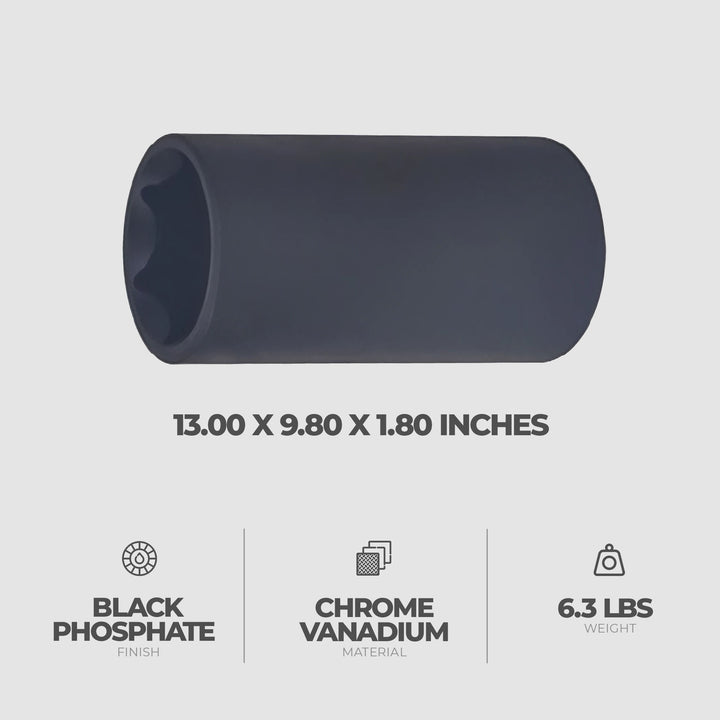 Master Mechanic 6 Point Deep Impact Socket Set with Chrome Vanadium Steel Design - VMInnovations