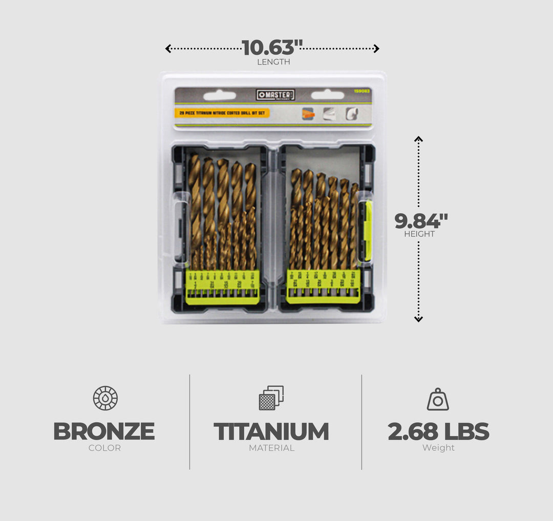 Master Mechanic 29 Piece Quick Change Titanium Coated Bit Set for Home Tools - VMInnovations