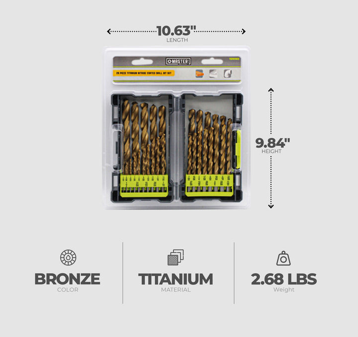 Master Mechanic 29 Piece Quick Change Titanium Coated Bit Set for Home Tools - VMInnovations