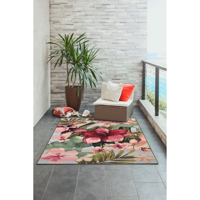 Liora Manne Marina Indoor Outdoor Area Rug, Tropical Floral, 4&