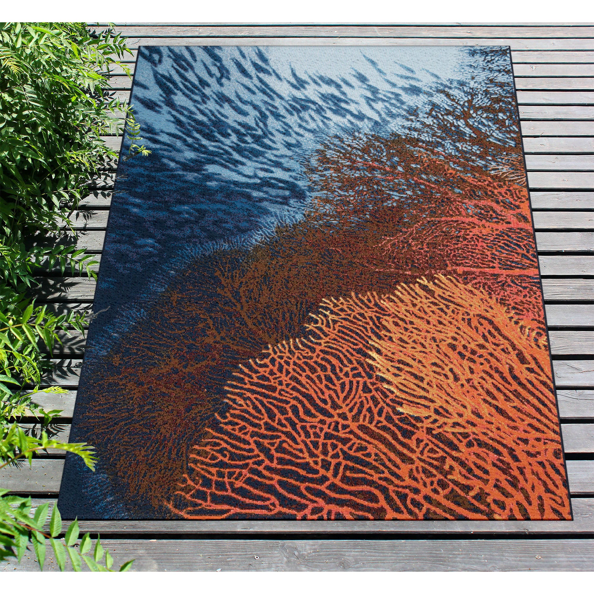 Liora Manne Marina Tropical Rain Indoor Outdoor Accent Area Rug, 4' 10" x 7' 6"