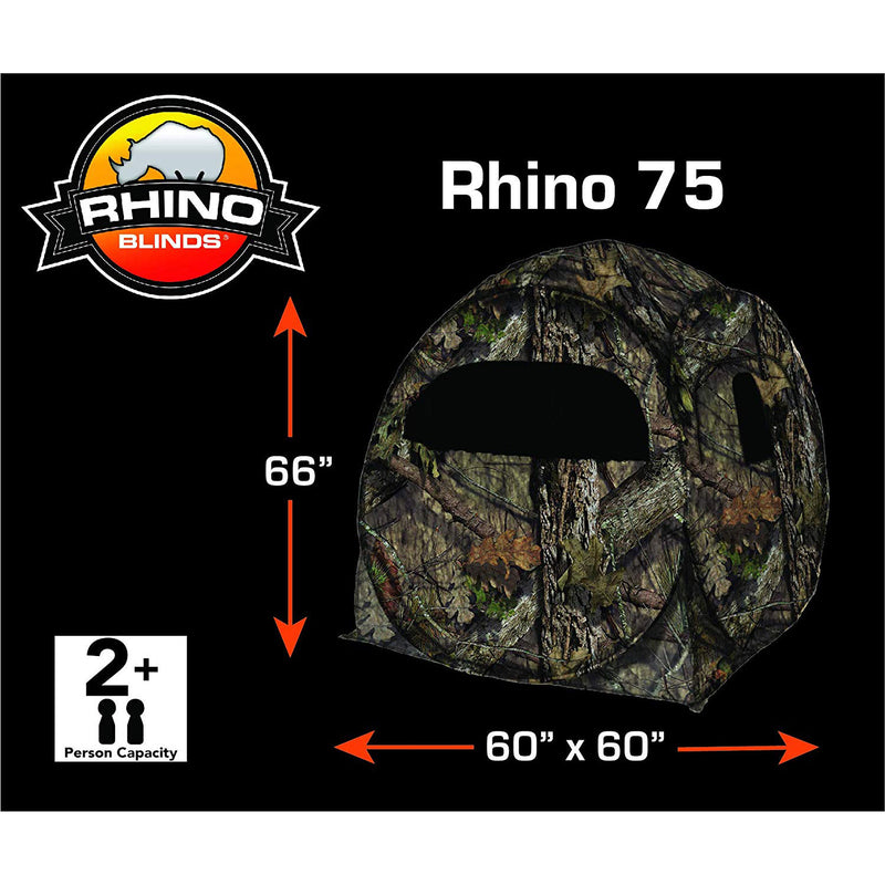 Rhino Blinds R75-MOC Mossy Oak Breakup Country Water Repellent 2-Person Blind