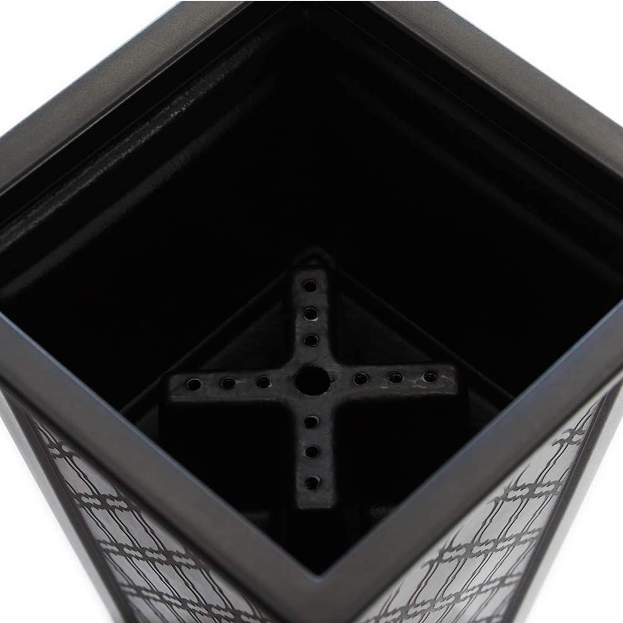 FCMP Outdoor Casablanca Resin 24" Self-Watering Pedestal Taper Planter, 2 Pack