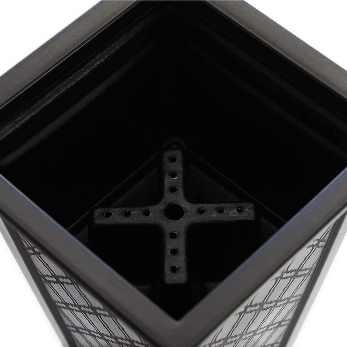 FCMP Outdoor Casablanca Resin 24" Self-Watering Pedestal Taper Planter, 2 Pack