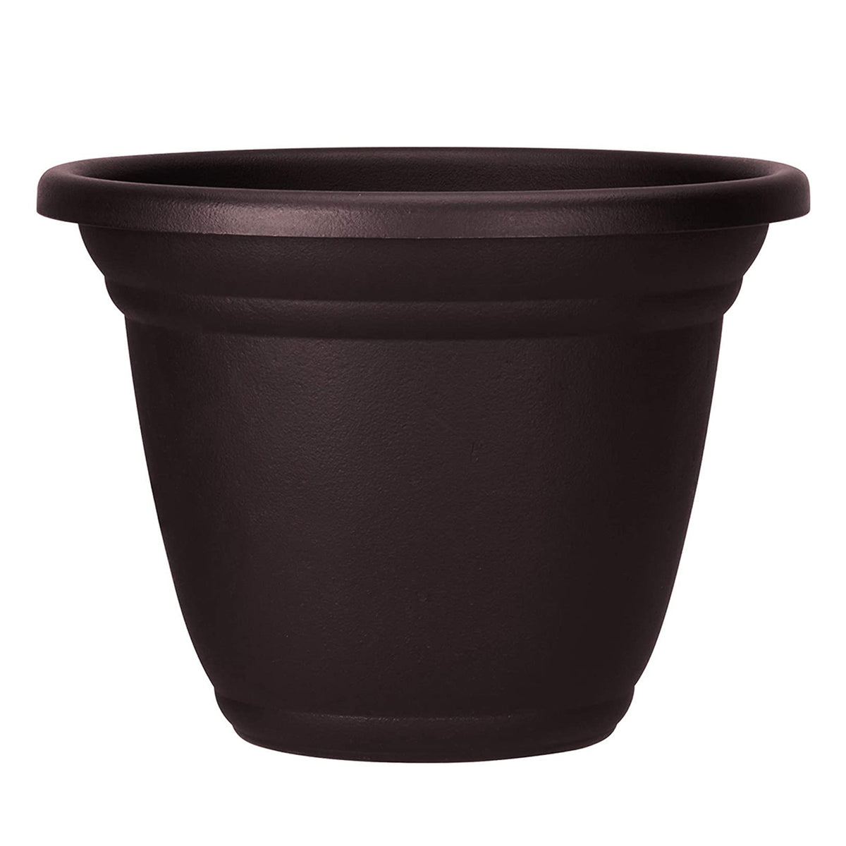 The HC Companies 24" Mojave Round Outdoor Flower Planter, Chocolate (Open Box)