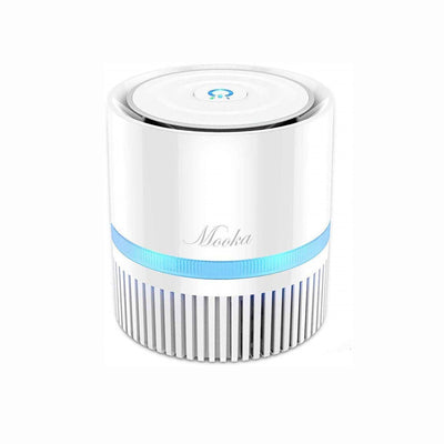 Mooka EPI810 3-in-1 True HEPA Indoor Home Air Purifier with Night Light, Blue