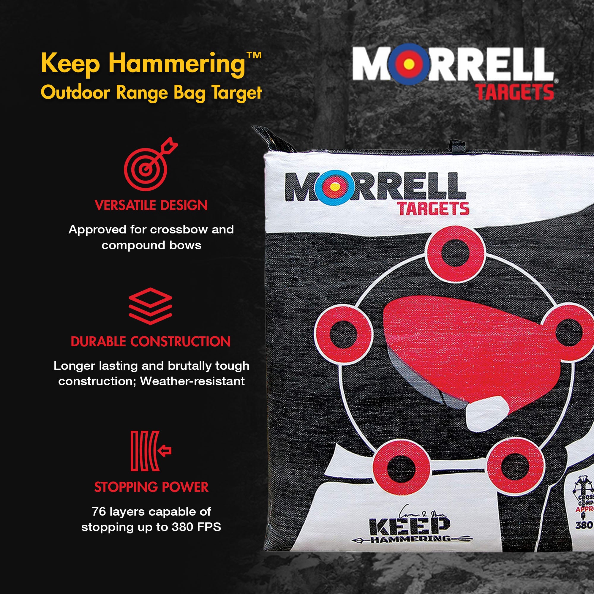 Morrell Outdoor Keep Hammering 54Lb Adult Field Point Archery Bag Target (Used) - VMInnovations