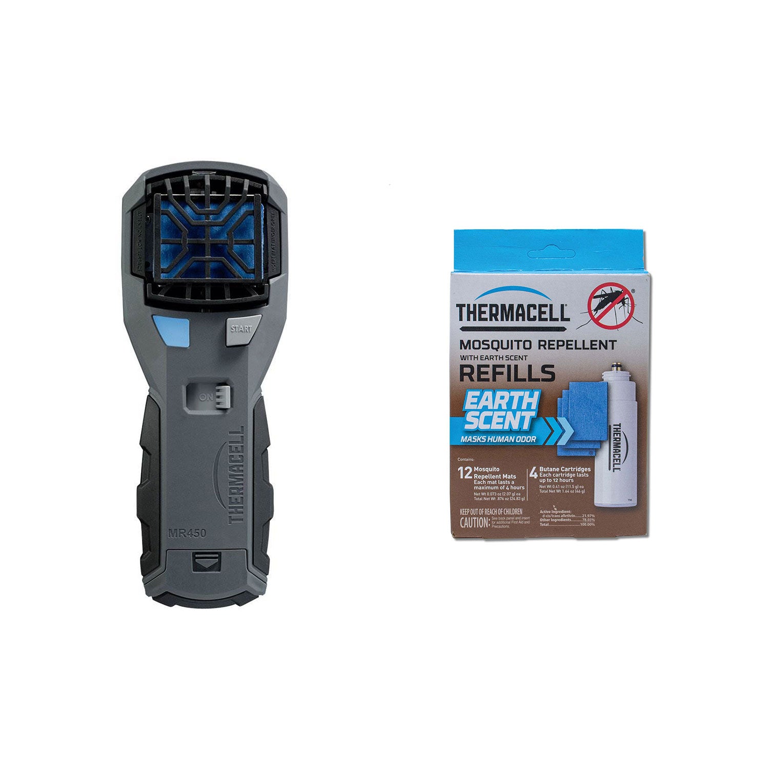 Thermacell MR450X Mosquito Repeller & Refills with 12 Mats and 4 Fuel Cartridges