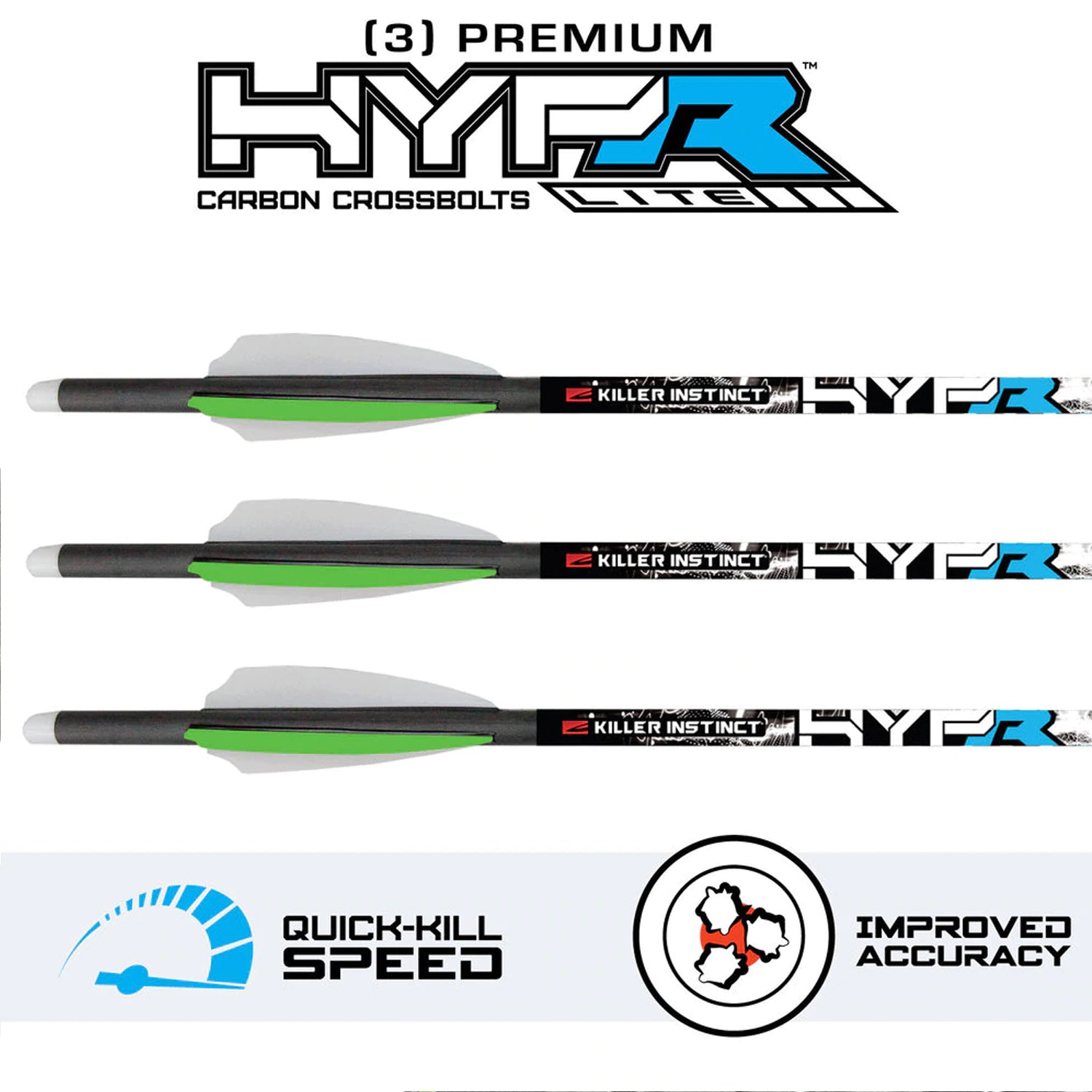 Killer Instinct Boss 405 Hunting Crossbow & 6Pack 20" Carbon Crossbow Bolts - VMInnovations