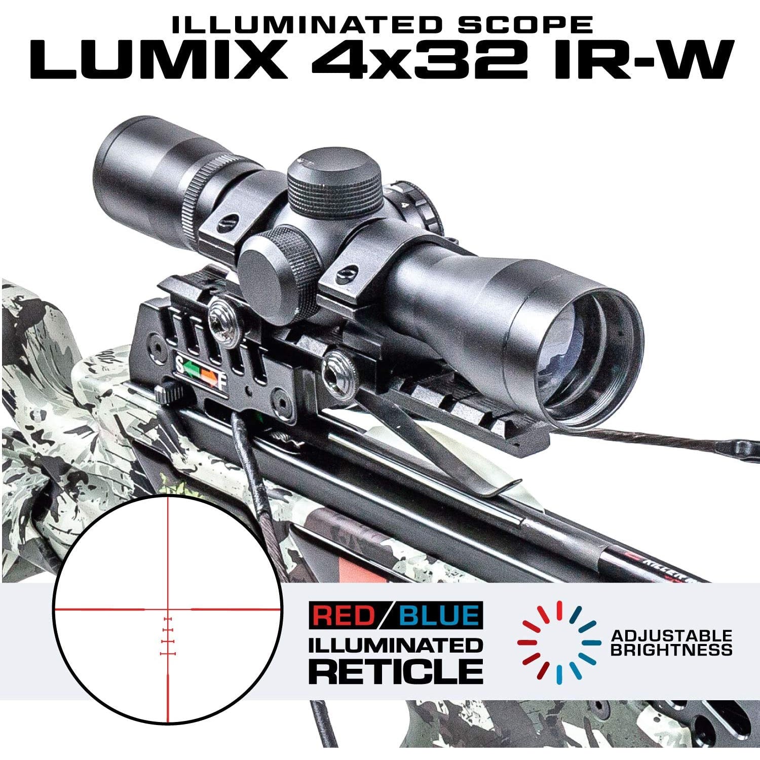 Killer Instinct Ripper 415 Hunting Crossbow with Scope, Quiver and 3 Bolts, Camo - VMInnovations