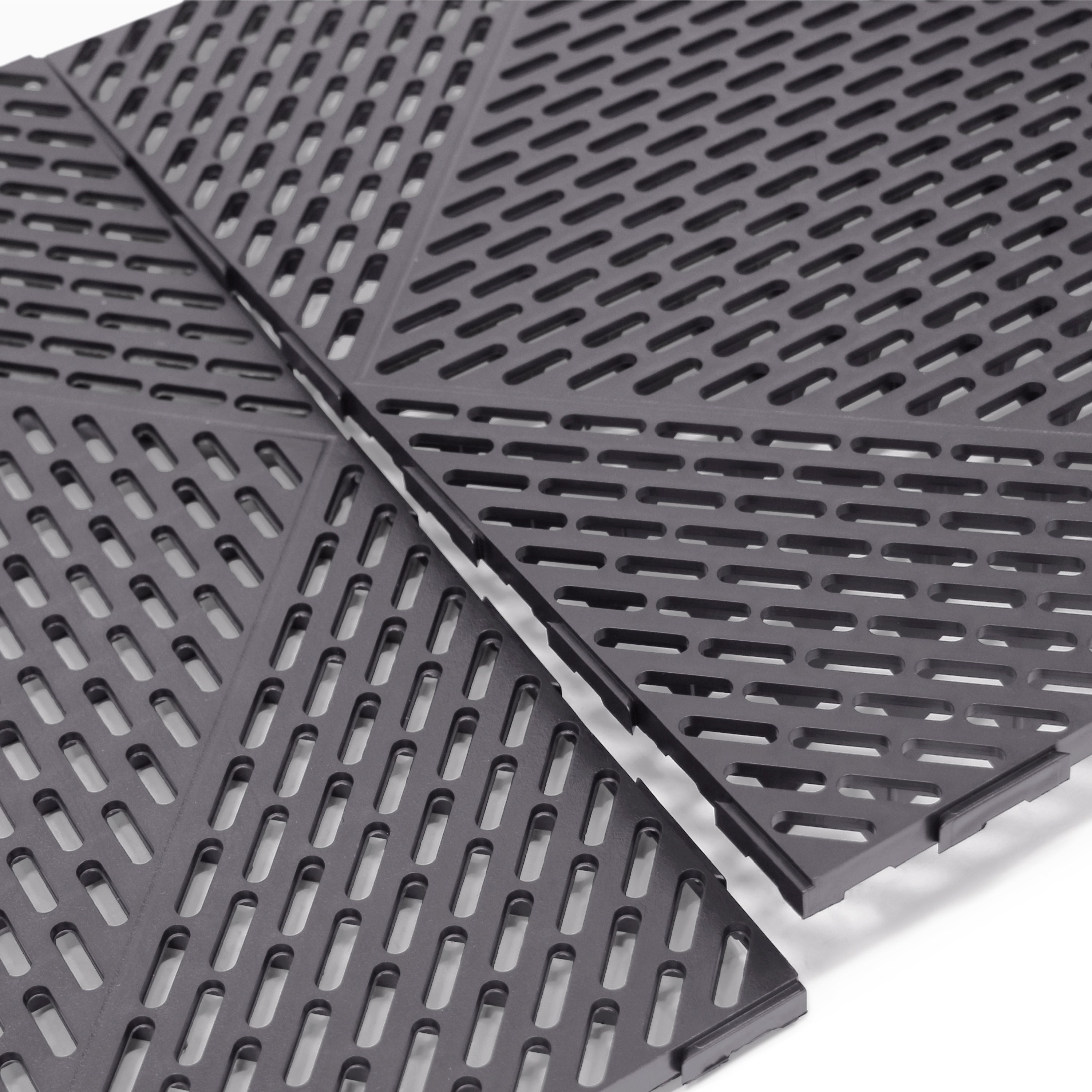 EasyTile 12 Pack Interlocking Modular Tiles with Drainage, 18x18 Inches, Gray (Open Box)