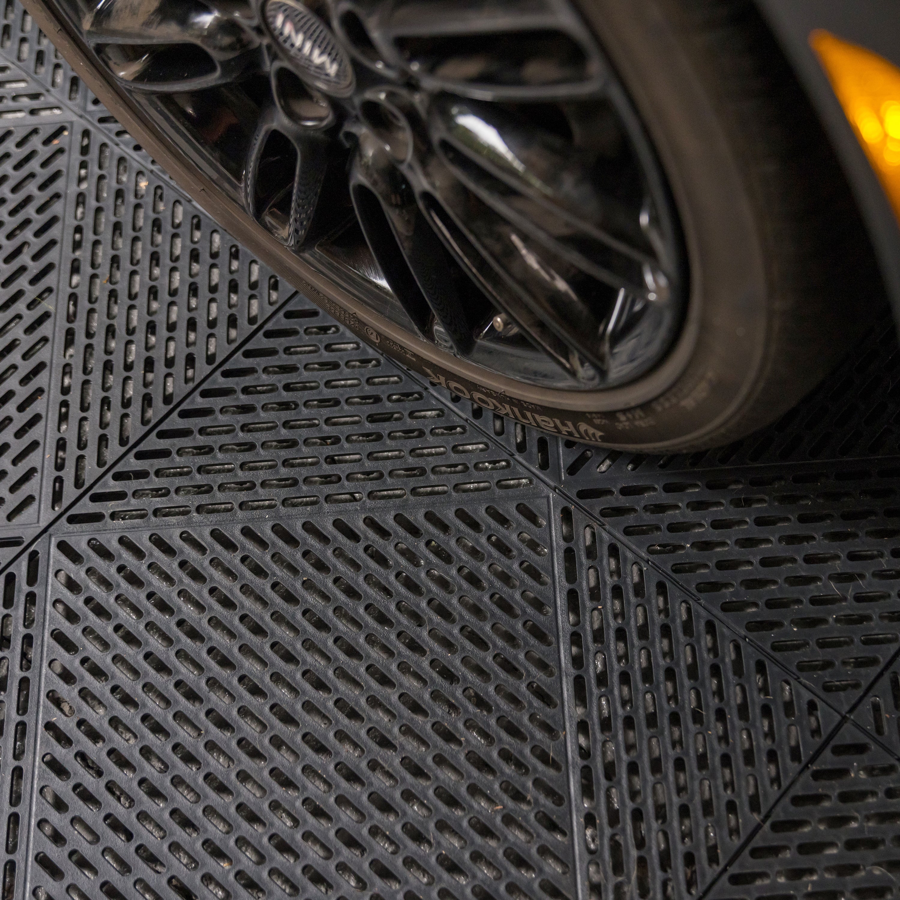 EasyTile 12 Pack Interlocking Modular Tiles with Drainage, 18x18 Inches, Black
