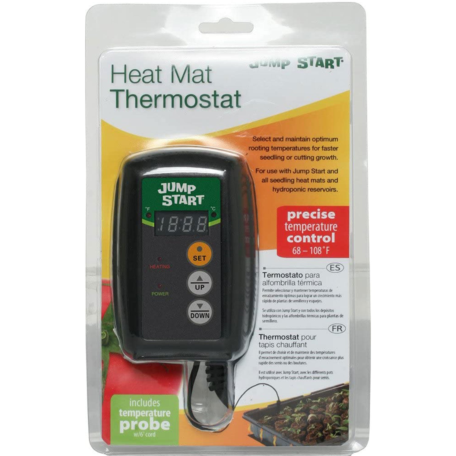 Jump Start Hydrofarm 48x20in Seedling Heat Mat & Digital Thermostat Controller