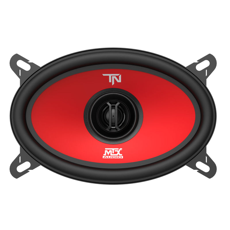 MTX Terminator46 40W RMS 4 x 6in 2 Way Polypropylene Coaxial Speakers (2 Pack)