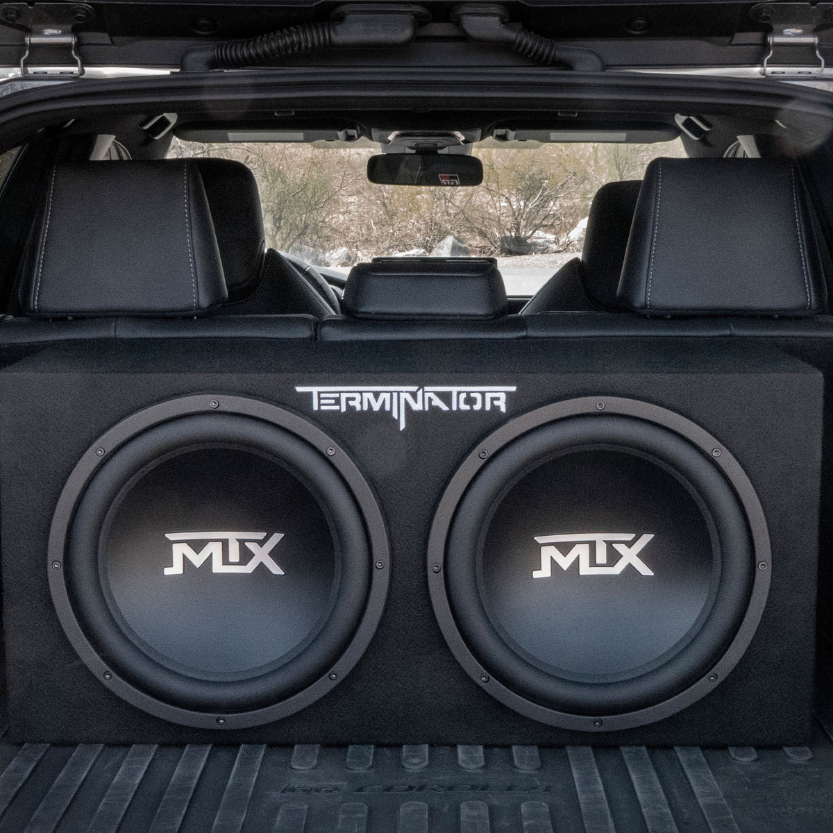 MTX 12" 1200W Car Audio Subwoofer Box Enclosure & Crunch PowerDriveX Stereo Amp