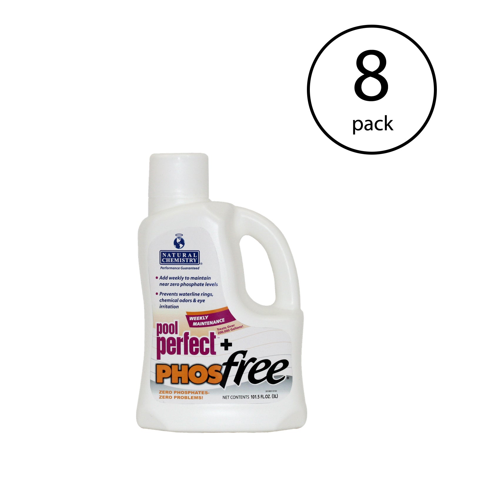 Natural Chemistry Spa Swimming Pool Perfect Plus PHOSfree, 3 Liters (12 Pack)