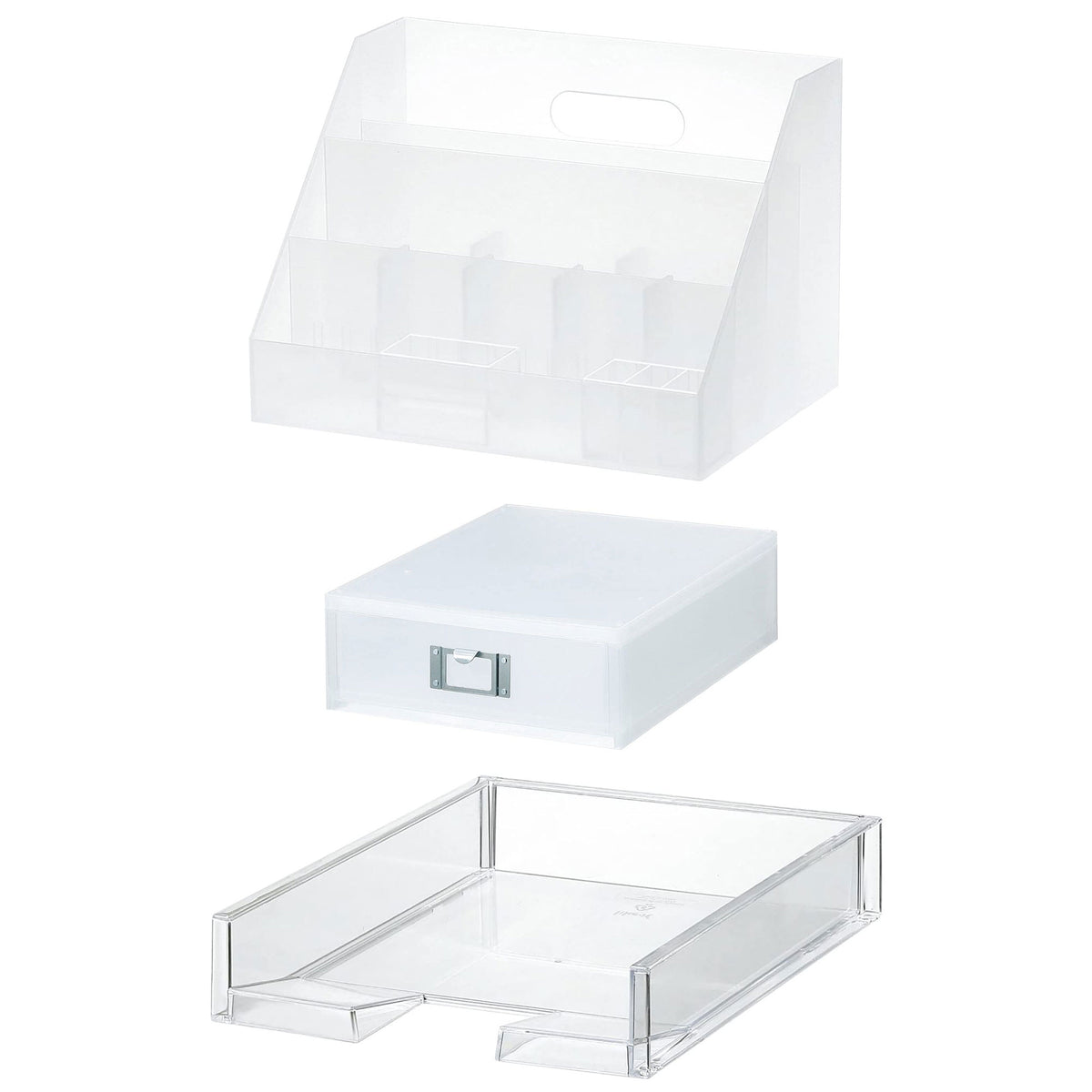 Like-It Home and Office Desk Storage & Organization Set with Letter Box & Trays