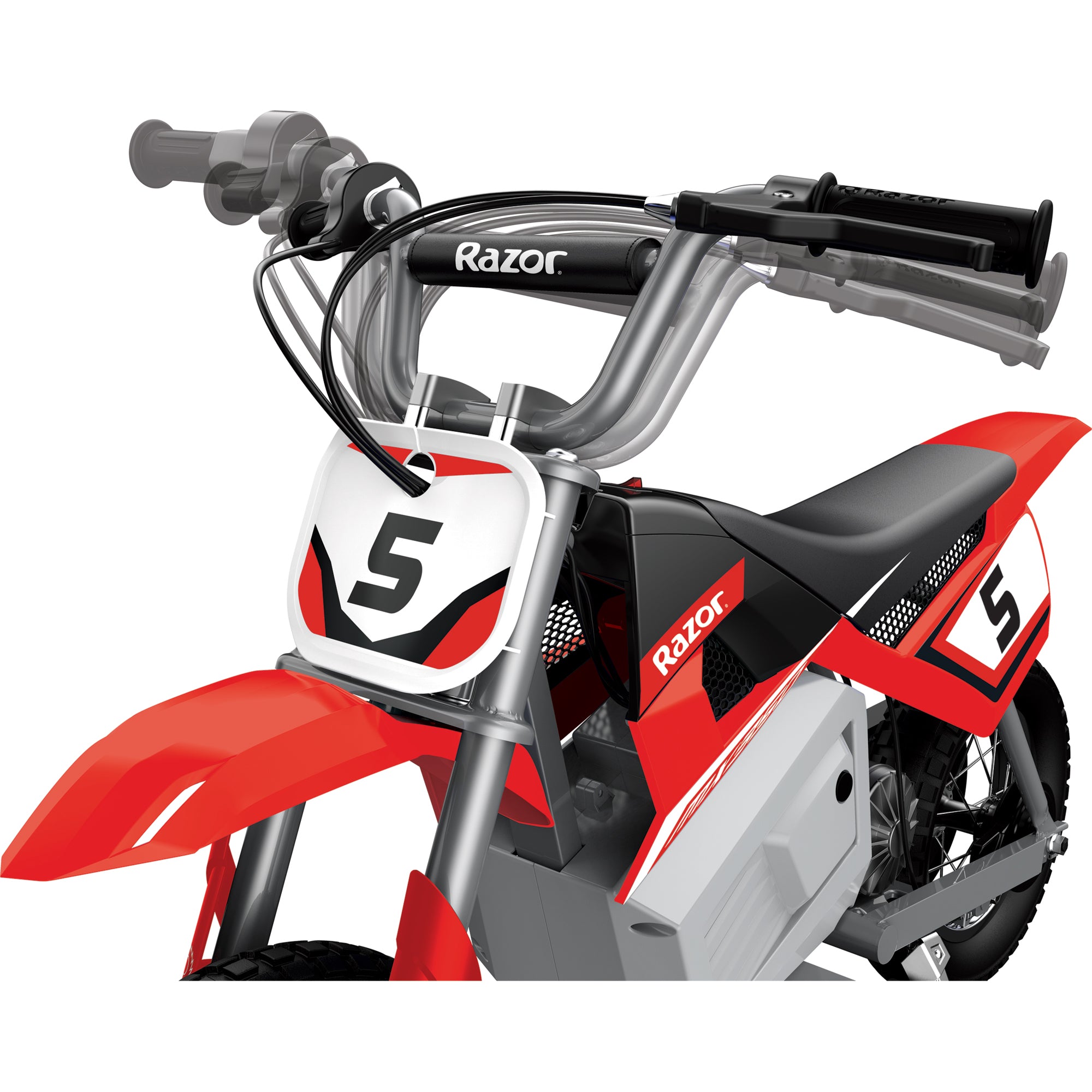 Razor MX350 Dirt Rocket Kids Electric Dirt Bike, Helmet, & Elbow & Knee Pad Set