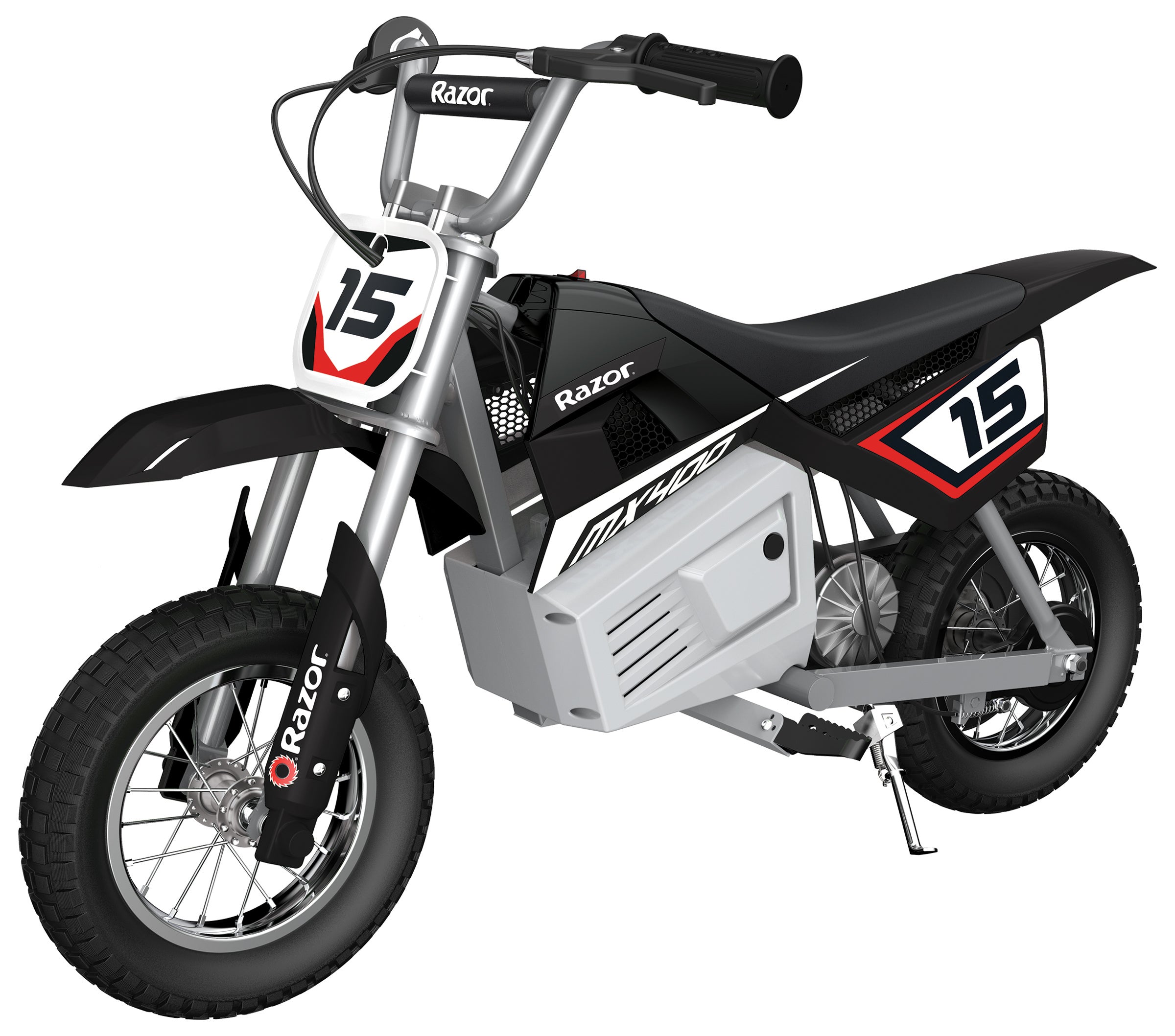 Razor MX400 Dirt Rocket 24V Electric Motorcycle Dirt Bikes, 1 Black & 1 Green - VMInnovations