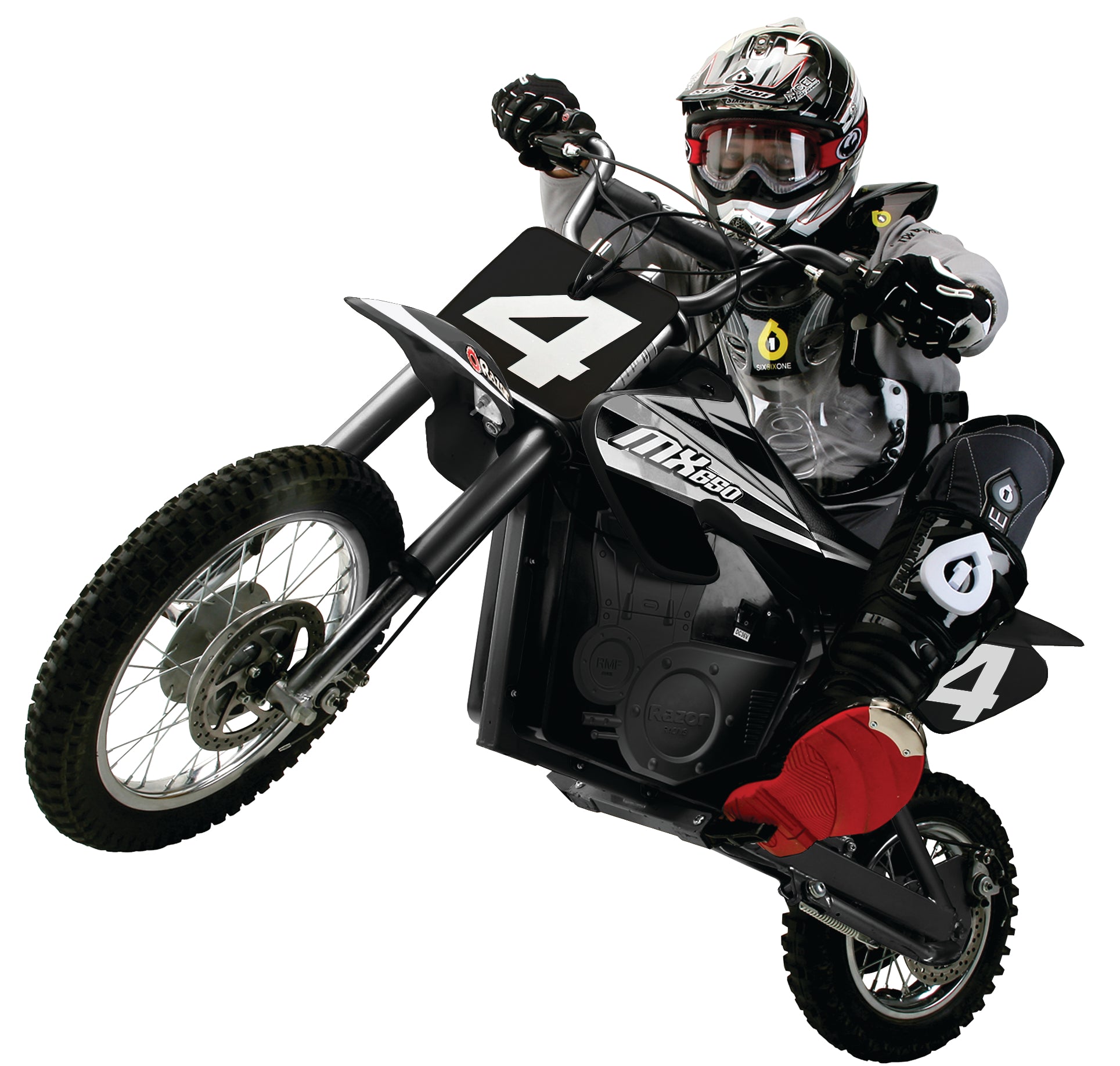 Razor MX650 Dirt Rocket Electric Motocross Motorcycle Dirt Bike w/Helmet, Black
