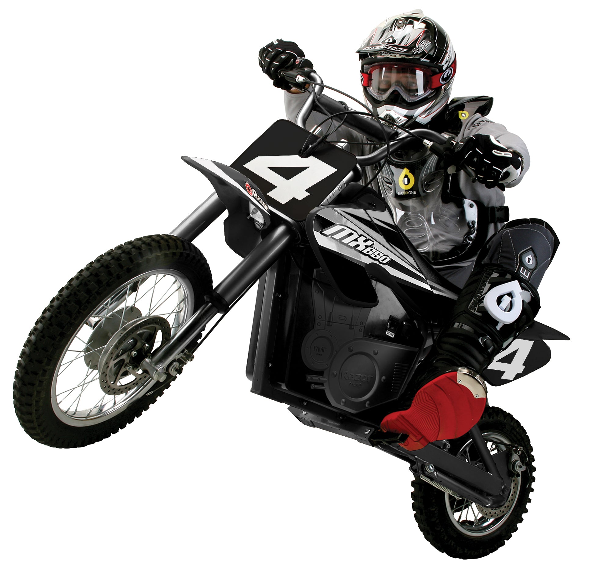 Razor MX650 Dirt Rocket Electric Motocross Motorcycle Dirt Bike w/Helmet, Black