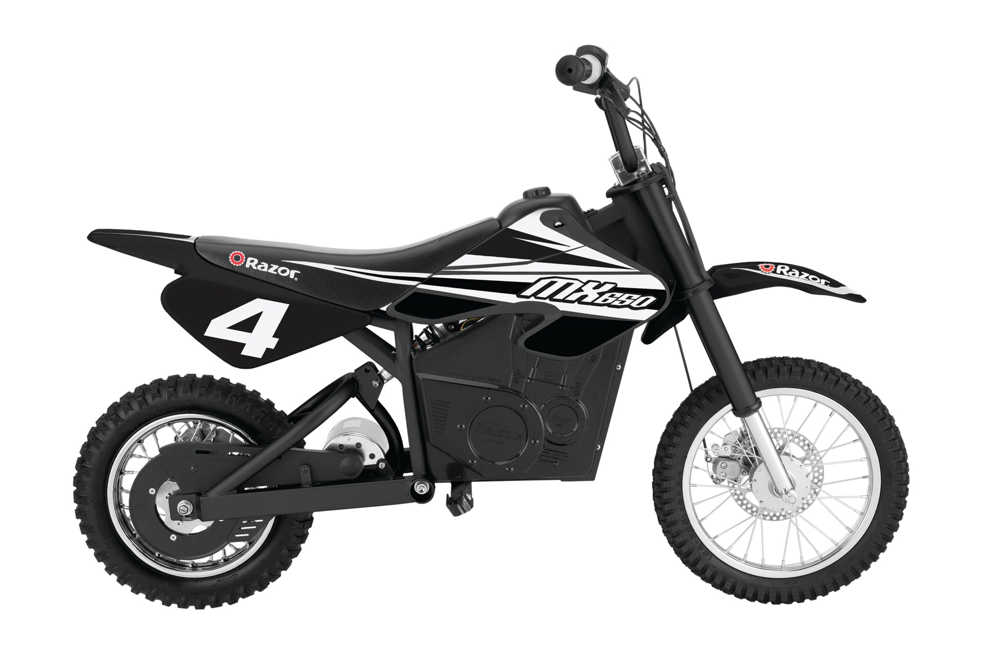 Razor MX400 & MX650 Electric Toy Motocross Motorcycle Dirt Bike, White & Black - VMInnovations