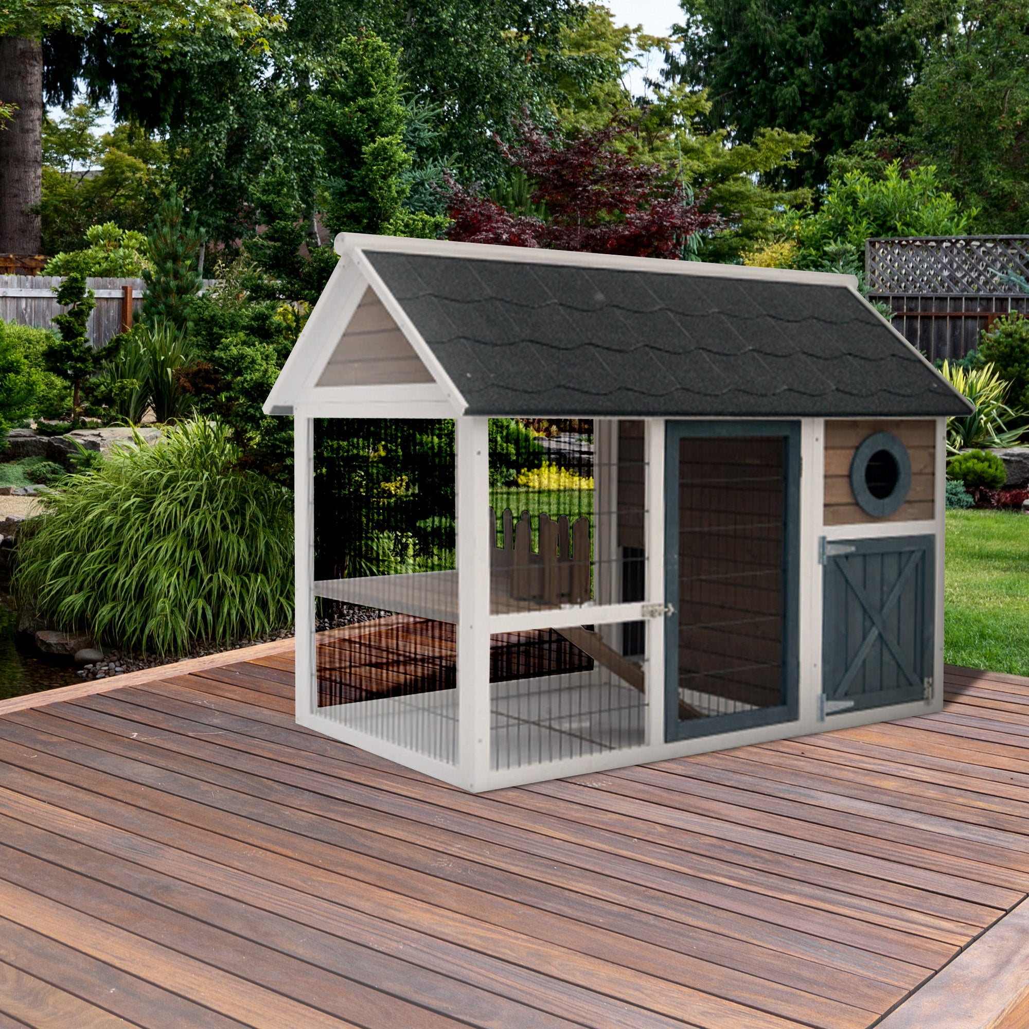 My Backyard Farm 2 Story Design Hutch Bunny Barn with Cleaning Tray (For Parts) - VMInnovations