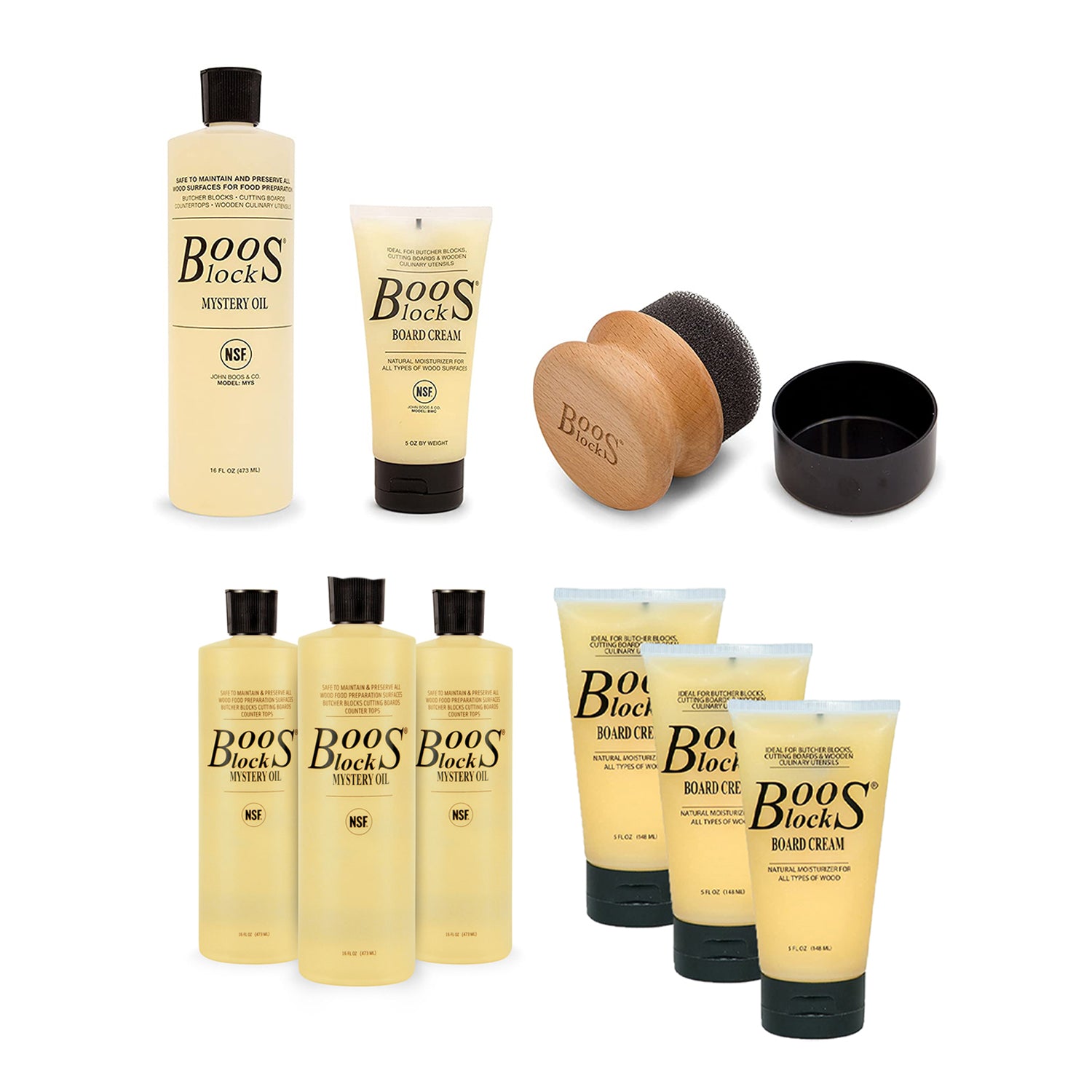 John Boos Block Wood Cutting Board Care and Maintenance Set with Moisture Cream - VMInnovations