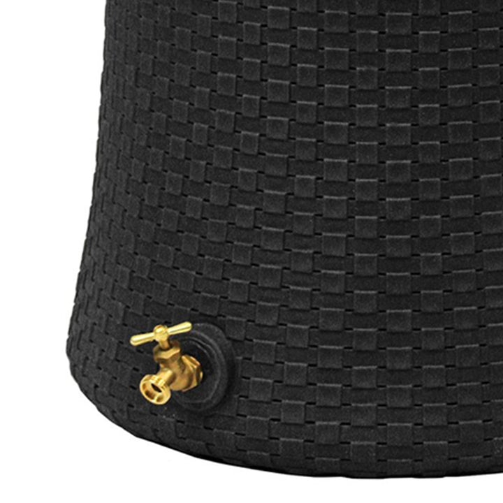 Good Ideas Impressions 50 Gal Nantucket Rain Barrel Planter, Universal Stand