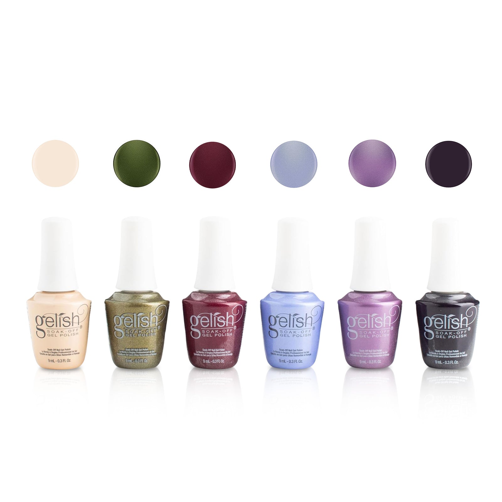 Gelish Mini Holiday 2023 On My Wish List Nail Polish Bottle Manicure Set, 6 Pack - VMInnovations