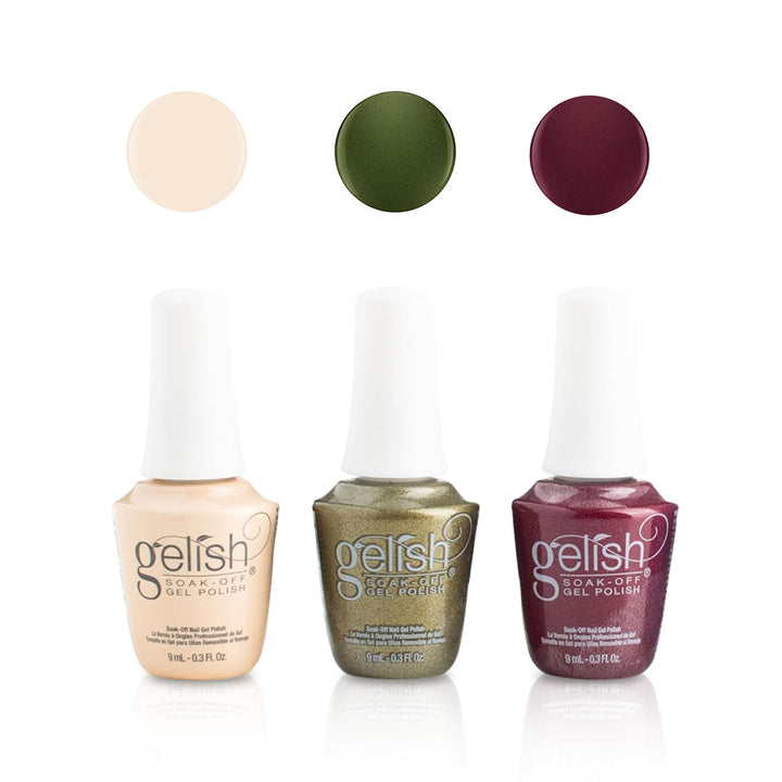 Gelish Mini Holiday 2023 On My Wish List Nail Polish Bottle Manicure Set, 3 Pack - VMInnovations