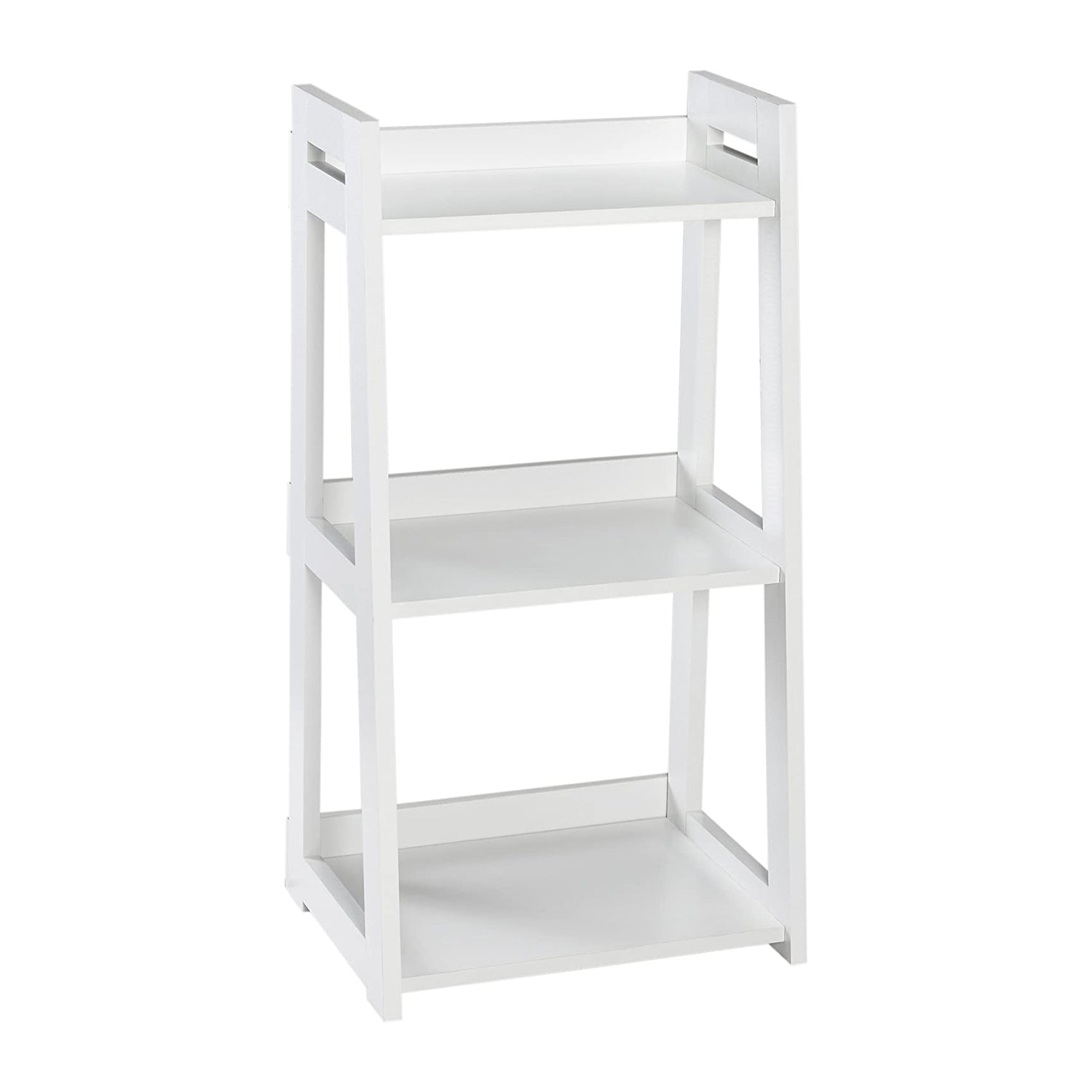ClosetMaid Narrow 3 Tier Ladder Bookshelf Storage Shelving Unit, White(Open Box)