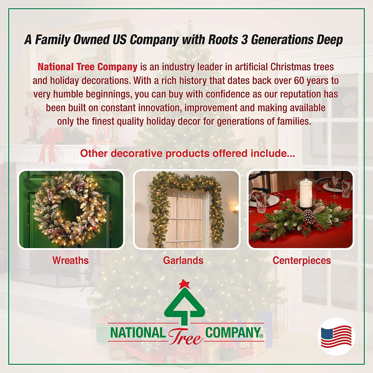 National Tree Company Jersey Frasier Fir 7.5' Clear White Prelit Christmas Tree