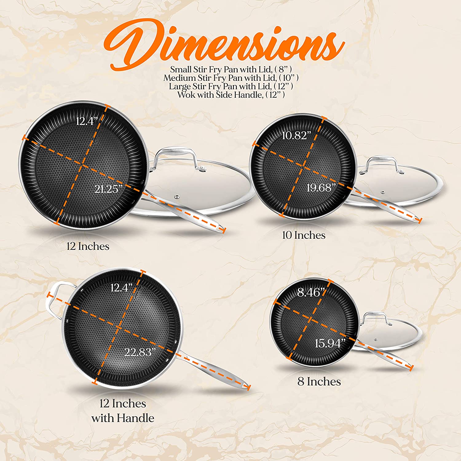 NutriChef 7 Piece Nonstick Stainless Steel Kitchen Cookware Pan Set with Lids - VMInnovations
