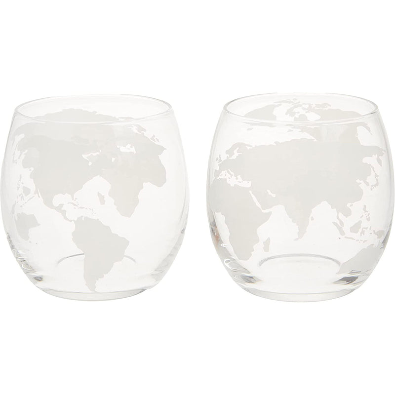 NutriChef Home Bar Glass Barrel Whiskey Carafe Alcohol Decanter Set w/ Glasses