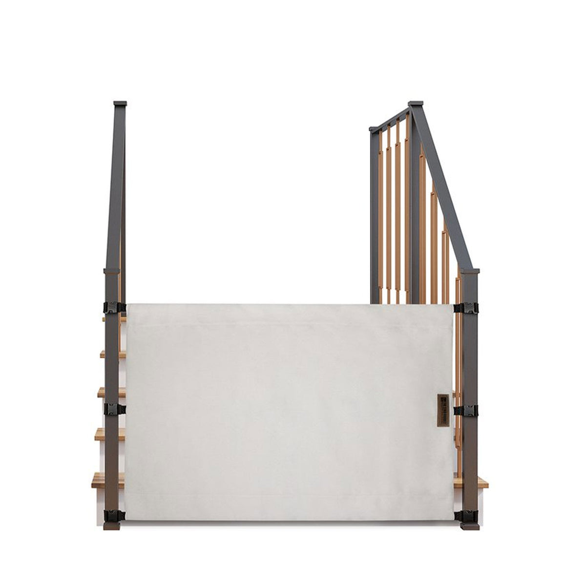 The Stair Barrier 36 to 42 Inch Banister to Banister Baby & Pet Gate, Just Cream - VMInnovations