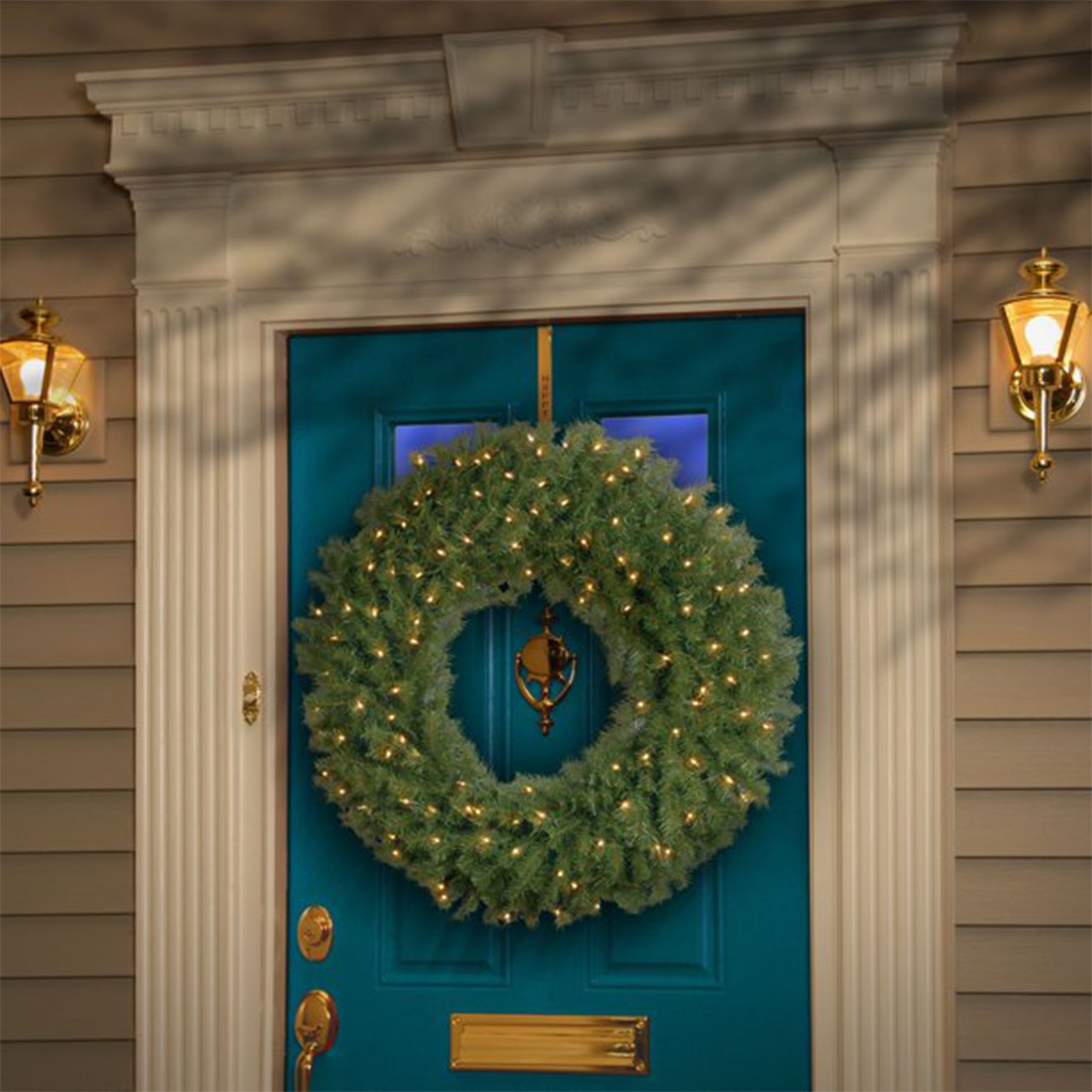National Tree Company 36 Inch Norwood Fir Wreath with Clear Lights (Open Box) - VMInnovations