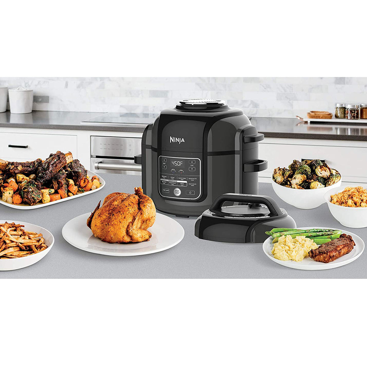 Ninja L Capacity Multi Function 9-in-1 Home Food Cooker, 6.5 Quarts (For Parts)