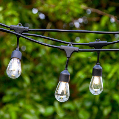 Brightech Ambience Pro Solar Power LED Edison Bulb Outdoor String Lights, 27 Ft