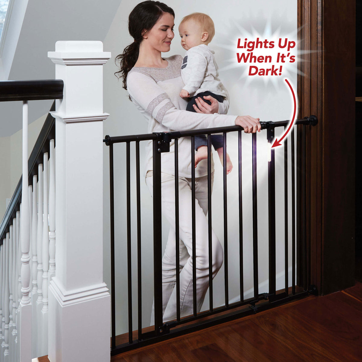 Toddleroo Light the Way 29 to 38 Inch Baby Safety Gate with LED Lights (Used)