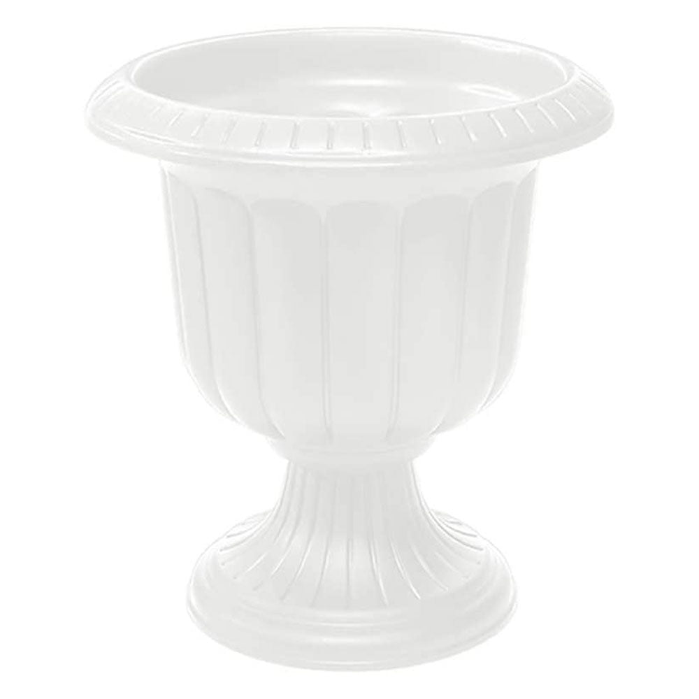 Novelty 19 Inch Outdoor Classic Urn Planter for Small Shrubs or Flowers, White - VMInnovations